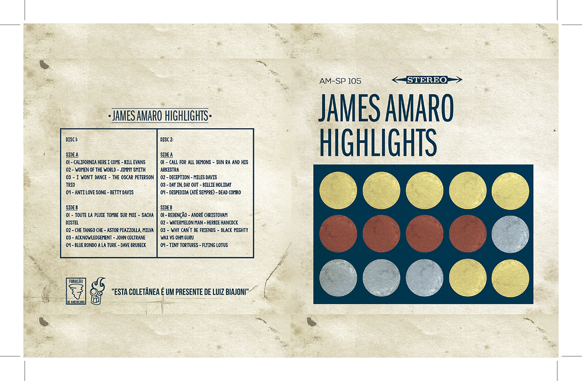 CD fictício do livros "A Viagem de James Amaro"